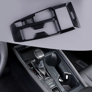 Automobilio centrinės konsolės pavarų perjungimo skydelio dangtelio apdaila tinka Honda Accord 11th 2023-2024 LHD anglies pluošto tekstūros stilius ABS plastikas