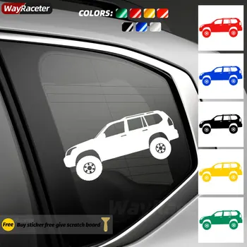 Automobilio lango lipdukas Automatinė grafika Durelės Kėbulas Buferis Atspindintis vinilo lipdukas Toyota Land Cruiser Prado 120 J120 GX470 FJ120
