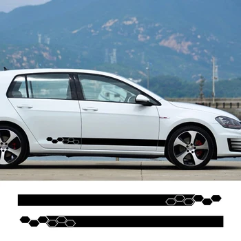 Automobilio lipdukai Durelės šoninis sijonas Vinilo įvyniojimas Lenktyniniai lipdukai Volkswagen VW Golf 4 5 6 7 MK3 MK4 MK5 MK6 Polo Auto Automobilių priedai