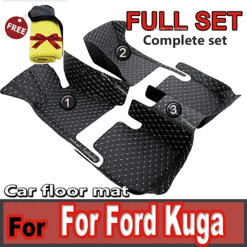 Automobilių grindų kilimėliai Ford Kuga 2013 2014 2015 2016 2017 2018 Custom Auto Foot Pads Automobilių kilimų dangčio salono aksesuarai