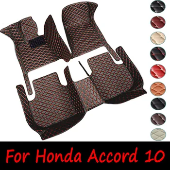 Automobilių grindų kilimėliai Honda Accord 10 10th CV1 CV2 CV3 2018~2022 Auto Foot Pads Prabangus odinis kilimėlis Kilimas Kilimas Automobilių aksesuarai 2019