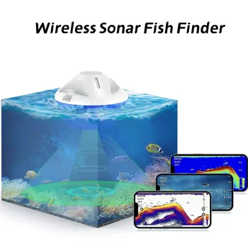 Belaidis sonaro žuvų ieškiklis matomas didelės raiškos žvejyba ultragarsinis 