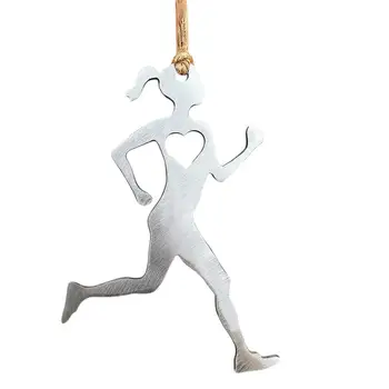 Berniukas bėgikas Kabantis ornamentas Bėgikas Sniego senis Pakabinamas dekoravimas Metalas Amatų ornamentas sporto entuziastams Vyrai Moterys Berniukas Mergaitė