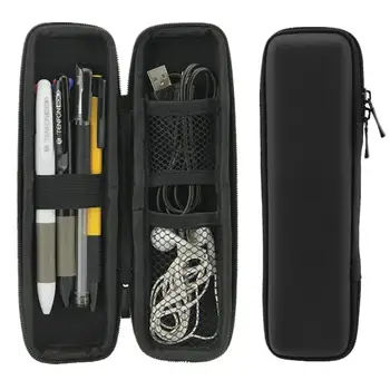 Black EVA Hard Shell Stylus Pen pieštuko dėklo laikiklis Apsauginė nešiojimo dėžutė Krepšys Nešiojamas konteineris Užtrauktukas Maišelis Kanceliarinių prekių krepšys