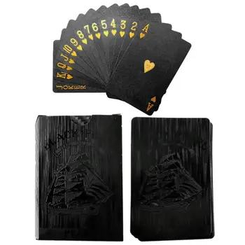 Black Gold Žaidimo kortos Neperšlampamas Prabangus Madingas PVC pokerio magija Dmagic Žaidimo Kortų stalo žaidimas suaugusiems Vakarėlis