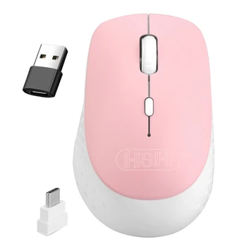 C tipo žaidimų pelė, įkraunama su 2,4 Hz belaidžiu imtuvu, reguliuojamu jautrumu, 5 mygtukais nešiojamam kompiuteriui ir asmeniniam kompiuteriui