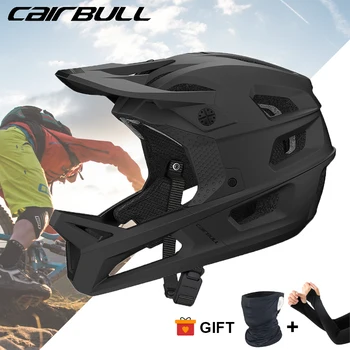 CAIRBULL dviračių šalmas Integruotai suformuotas viso veido MTB dviračio šalmas 55-61cm Apsauga nuo susidūrimo Bekelės nuokalnės dviračių šalmai