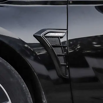 Carbon Black Car Fender Side Angs Air Flow Inflow Hole Grille lipduko dangtelis Mitsubishi Pajero automobilių stiliaus priedams