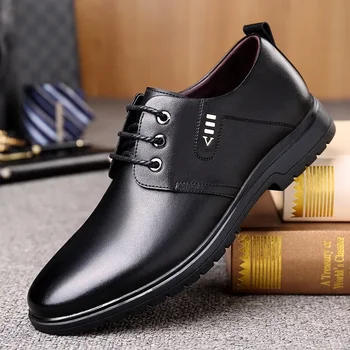 Casual Business for Men Shoes Black Lace-up Dress Work Shoes Foreign Zapatos Para Hombres Odiniai batai Vyriški suvarstomi