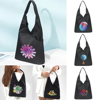 Casual Women's 3D Graphic Print Shoulder Canvas Tote Bag Female Simple Large Capacity Shoulder Pack Women Designer Crossbody Bag