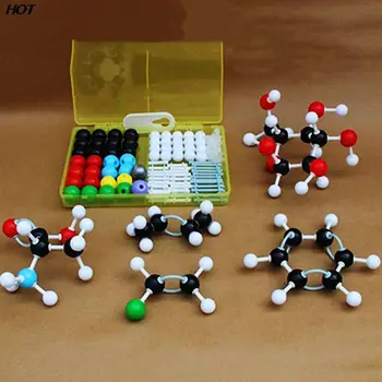 Cheminio molekulinio modelio rinkinys Organinės neorganinės chemijos molekulės 50 atomų struktūros rinkinys Mokslo mokymo eksperimentas