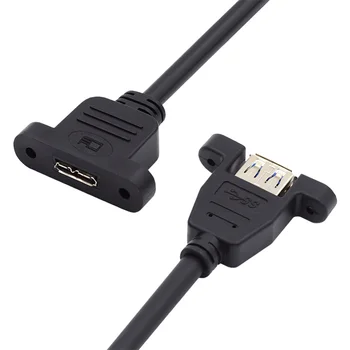 Chenyang 5Gbps USB 3.0 į Micro 3.0 B tipo moteriško varžto tvirtinimo tipo prailginimo kabelis