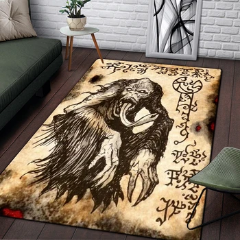 Cthulhu Mitologija Meno tapyba Kilimas svetainei Didelio ploto kilimas Juodas minkštas kilimas Namų dekoravimo kilimėliai Boho kilimėliai Piknikas