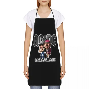 Custom Bib Heavy Metal Rock AC DC prijuostės Vyrai Moterys Unisex Suaugusiųjų virėjas Virtuvė Maisto gaminimas Tablier virtuvė Kepimas Naujieji metai