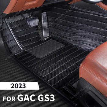 Custom Carbon Fibre stiliaus grindų kilimėliai GAC Trumpchi GS3 2023 pėdų kilimų dangtis Automobilių salono aksesuarai