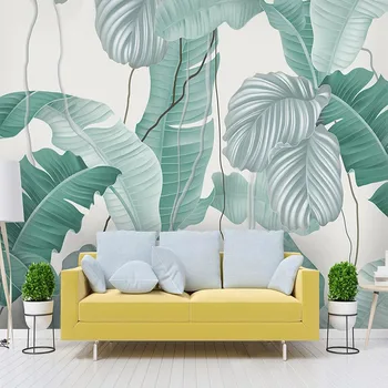 Custom Photo Wallpaper 3D Hand Painted Plant Forest Flowers And Birds Animal Background Wall Mural Living Room Papel De Parede
