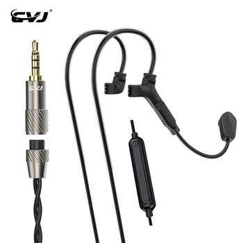 CVJ Hato Esports žaidimų kabelis su mikrofonu QDC / S / C kaištis Ausinių laidas 3.5mm / Type-C ausinių linijos palaikymo garsumo valdymas KZ ZSN TRN