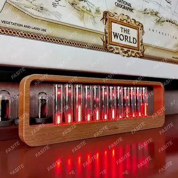 Cyberpunk Pickup Level Light skaitmeninis maišytuvas RGB Nixie vamzdžio ritmo lempa LED skaitmeninis stalas Darbalaukio dekoravimas Medžio dovanų papuošalai
