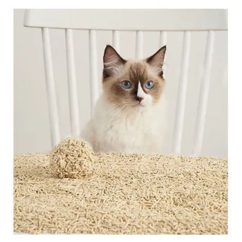 dezodoruotas kačių kraiko tofu pienas, kurio kvapas yra 2,5 kg, be dulkių ir gremėzdiškas, greitai nuplaunamas tualetas, 5 kg kačių valymo priemonės