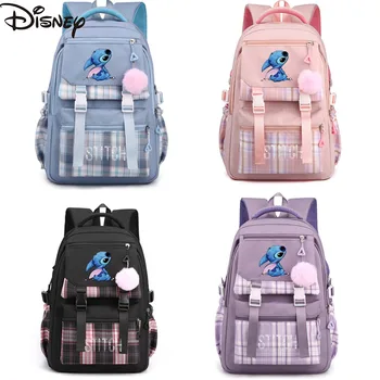 Disney Anime kuprinės dygsnis Kawaii paaugliai didelės talpos kelių kišenių mokyklinis krepšys Studentai Kelioninis krepšys Kanceliarinės prekės