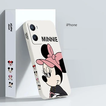 Disney Mickey Mouse Cute For OPPO F21 A54S A53S A52 A33 A31 A16S A11S A9 A5 A1K A12 AX7 A5 Liquid Left Rope telefono dėklas