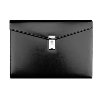 Dokumento failo aplankas su slaptažodžio užrakto portfeliu PU odinis biuro tvarkyklės krepšys
