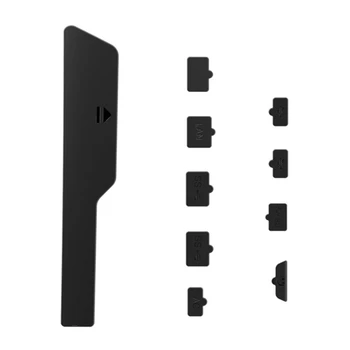 Dulkių kamščiai PS 5 žaidimų konsolės guminė dulkių apsauga nuo dulkių dangtelio LAN Type-C USB ausinių prievado kištukas 9Pcs / Set