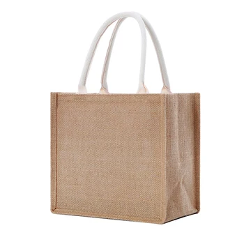 džiuto krepšiai užvalkalai su minkštomis rankenomis daugkartinio naudojimo pirkinių krepšiai Moteriškas vasaros paplūdimio kelioninis krepšys