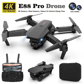 E88Pro RC Drone 4K Profesional Head Remote Quadcopte HD 4K Rc Airplane Dual-Camera Wide-Angler Airplane Toy