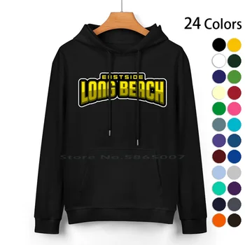 Eastside Long Beach Pure Cotton Hoodie megztinis 24 spalvų Eastside Long Beach Nate Dogg Kvailas jaunas hiphopas Westcoast G Funk