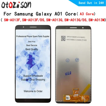 Ekranas Samsung Galaxy A01 Core SM-A013 LCD ekranas Jutiklinio skydelio skaitmeninimo įrenginys su rėmo surinkimu A3 branduoliui