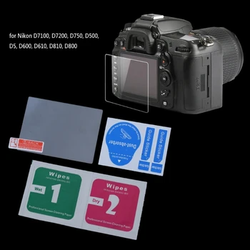 Ekrano apsauga Grūdinto stiklo kamera LCD apsauginio dangtelio plėvelė, skirta Nikon D7100 D750 lašų pristatymui