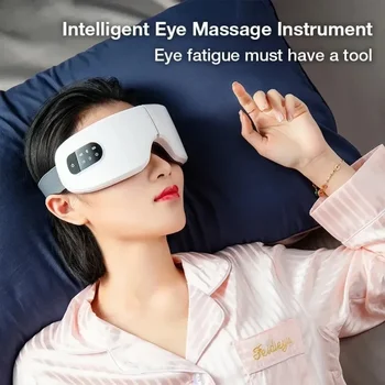 Elektrinis išmanusis akių masažuoklis su šilumos vibracija 