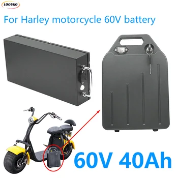 Elektromobilis Ličio baterija 60V 40Ah 30Ah 2000W ličio baterija Harley dviejų ratų sulankstomam Citycoco elektriniam paspirtuko dviračiui