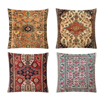 Estetika Dryžuotos pagalvėlės užvalkalas 45x45 Mandala Bohemia pagalvės užvalkalas Etninis indiškas pagalvės užvalkalas Sofa-lova Dekoratyvinė pagalvė DF1684