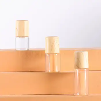 Eterinio aliejaus buteliukas Daugkartinio naudojimo kosmetikos buteliukas Daugiafunkcinis medinis dangtelis Naudingas mini dydžio pakartotinai užpildomas buteliukas