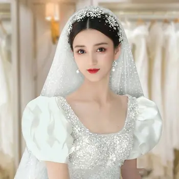 Fairy Fashion Jewelry Crystal Crown Rhinestone Hairdress Wedding Hair Accessories Diadem Headband Snowflake Hairband