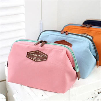 Fashion Cute Women Travel Makeup Bag Lady Cosmetic Pouch Clutch Handbag Casual Purse Portable Packet Girls Zipper Storage Bag