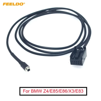 FEELDO 1PC automobilio stereofoninis garsas 3.5mm lizdo AUX adapterio kabelis skirtas BMW Z4 / E85 / E86 / X3 / E83 MINI COOPER vielos adapteriui #AM5806