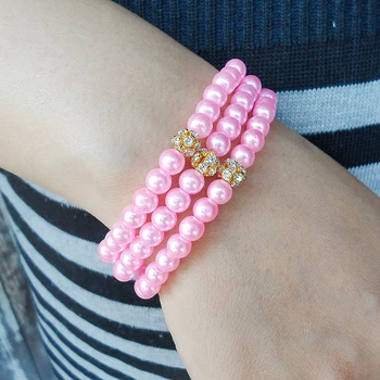 fnaf 2 rupijos prekė 10 spalva 99 karoliukai Rožinės perlų apyrankės Bangles Moterys Valorant Įtampos nustatymo kristalas