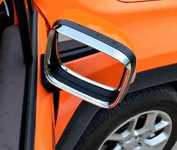 For Jeep Renegade 2015 2016 2017 ABS Matte Car galinio vaizdo veidrodėlių blokas lietaus antakių skydelis Cover Trim Car Accessories Styling 2vnt