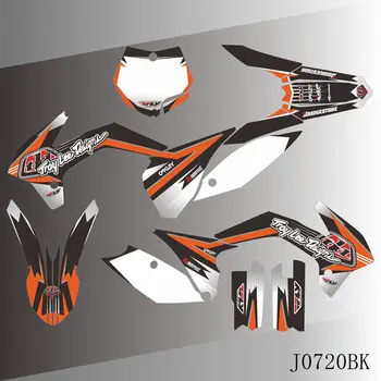 Full Graphics Decals Lipdukai Motociklo fonas Pasirinktinio numerio pavadinimas KTM SX85 SX 85 2013 2014 2015 2016 2017