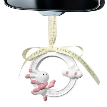 Galinio vaizdo veidrodėlių pakabinimo priedai Triušis Aromaterapija Pakabukas Automobilis Oro gaiviklis Kvepalai Difuzorius Kvapo pašalinimas Mielas Vaizdas
