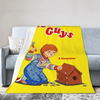 Geri vaikinai Chucky Carpenter 3D spausdintos antklodės Patogios minkštos flanelės vasaros vaikų žaidimų antklodė sofos biuro lovai