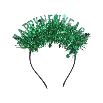 Glitter Headband Photo Props Party Fun Headband Party Bar Karaoke Party Hair Hoop Christmas 2024 for New Year drop shipping