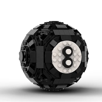 Gobricks MOC Black 8Ball biliardo modelio konstravimo blokų rinkinys Kūrybiškumo kamuolys Nr.8 Kamuolio lavinimo kaladėlių žaislai vaikams Dovana