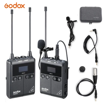 Godox WMicS1 UHF belaidžio mikrofono sistemos siųstuvo imtuvas interviu Live Pro Studio nešiojamas lavalier mikrofonas