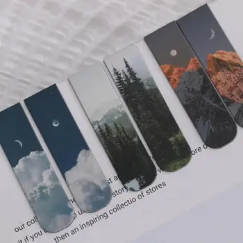 Gražiai suprojektuota žymė Debesų serija Žymė Romantiškas debesų dangaus peizažas Magnetinės žymės knygai skaityti