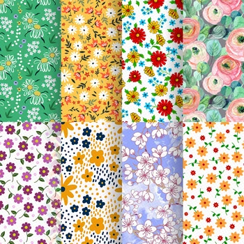Gėlės Daisy Faux Leather Sheets Blossom Floweral Printed Synthetic Leather Fabric for DIY Rankų darbo auskarai Plaukų lankai ,1Yc23835