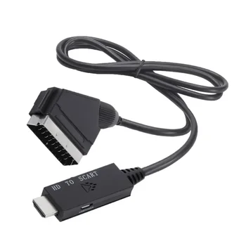 HDMI į Scart kabelis Su HDMI suderinamas adapteris Vaizdo garso ir vaizdo signalo konvertavimo į skalę keitiklio priedai Į Scart HD keitiklis